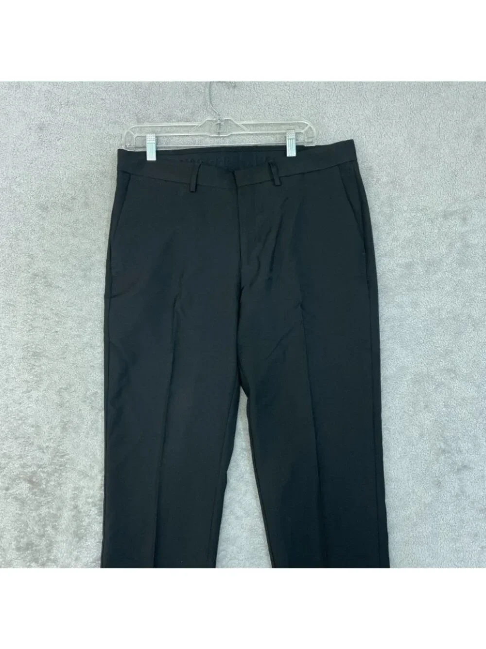 NWOT Haggar Men's 34x30 Black Dress Pants Straight Fit Polyester Blend